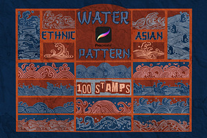 Japanese water pattern Procreate