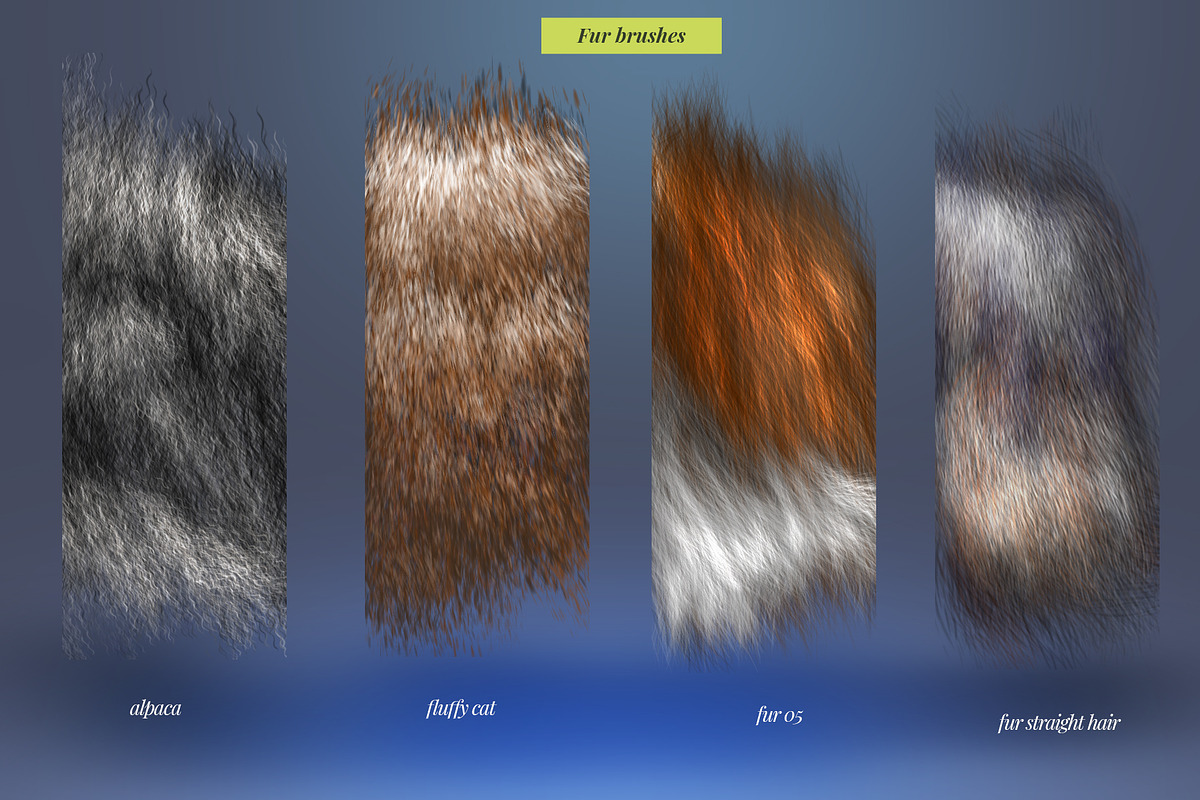 Realistic Fur & Hair Brushes, a Brush Add-On by ZiziMarket (Photo 3 of 7)