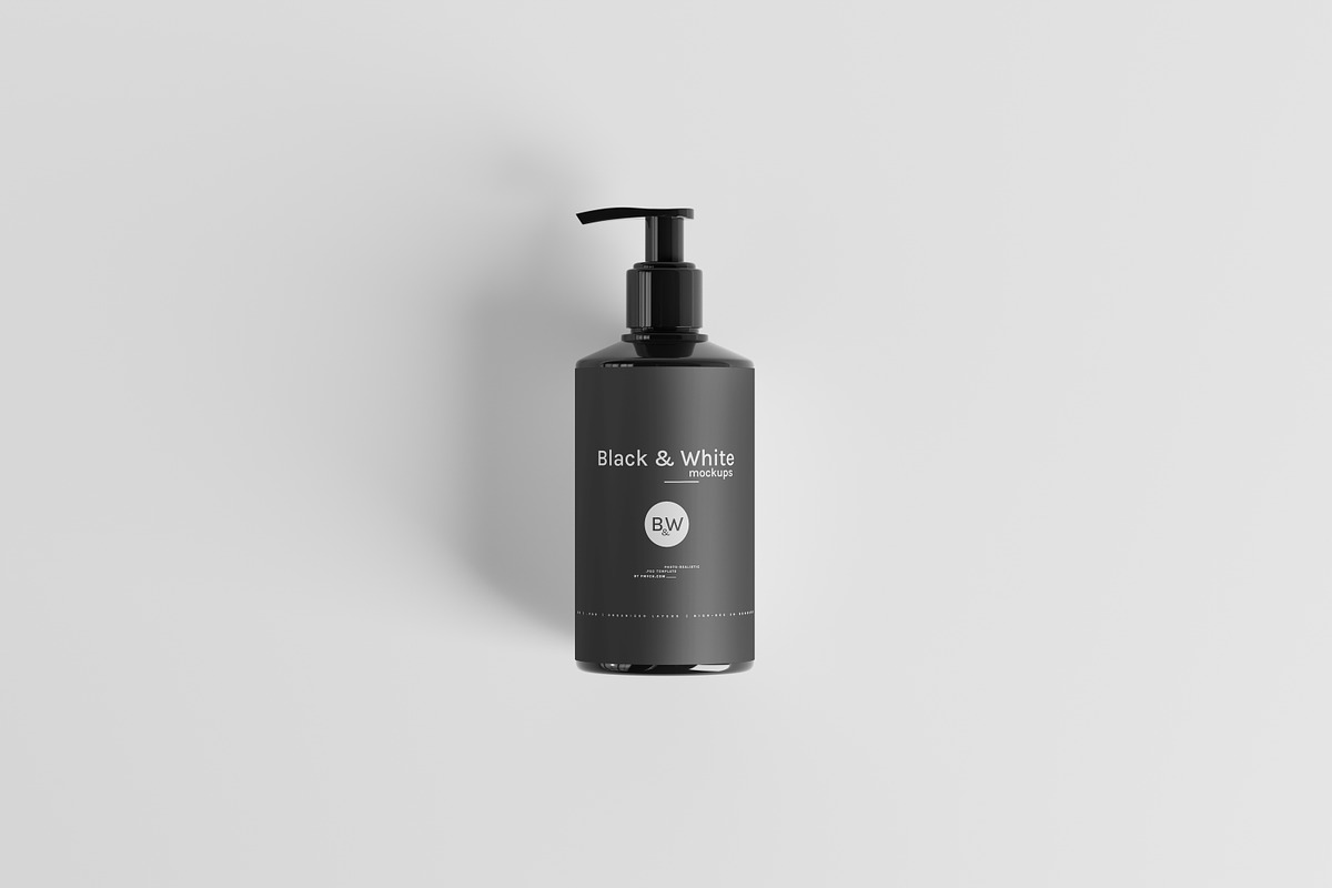 Black & White Mockups - Pump Bottles, a Packaging Mockup by pmvch (Photo 130 of 160)