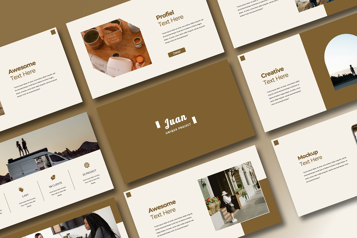 Juan Creative PowerPoint, a Presentation Template by Overcloud (Photo 1 of 4)