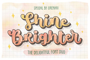 Shine Brighter Font Duo, a Script Font by Orenari (Thumbnail 1 of 14)