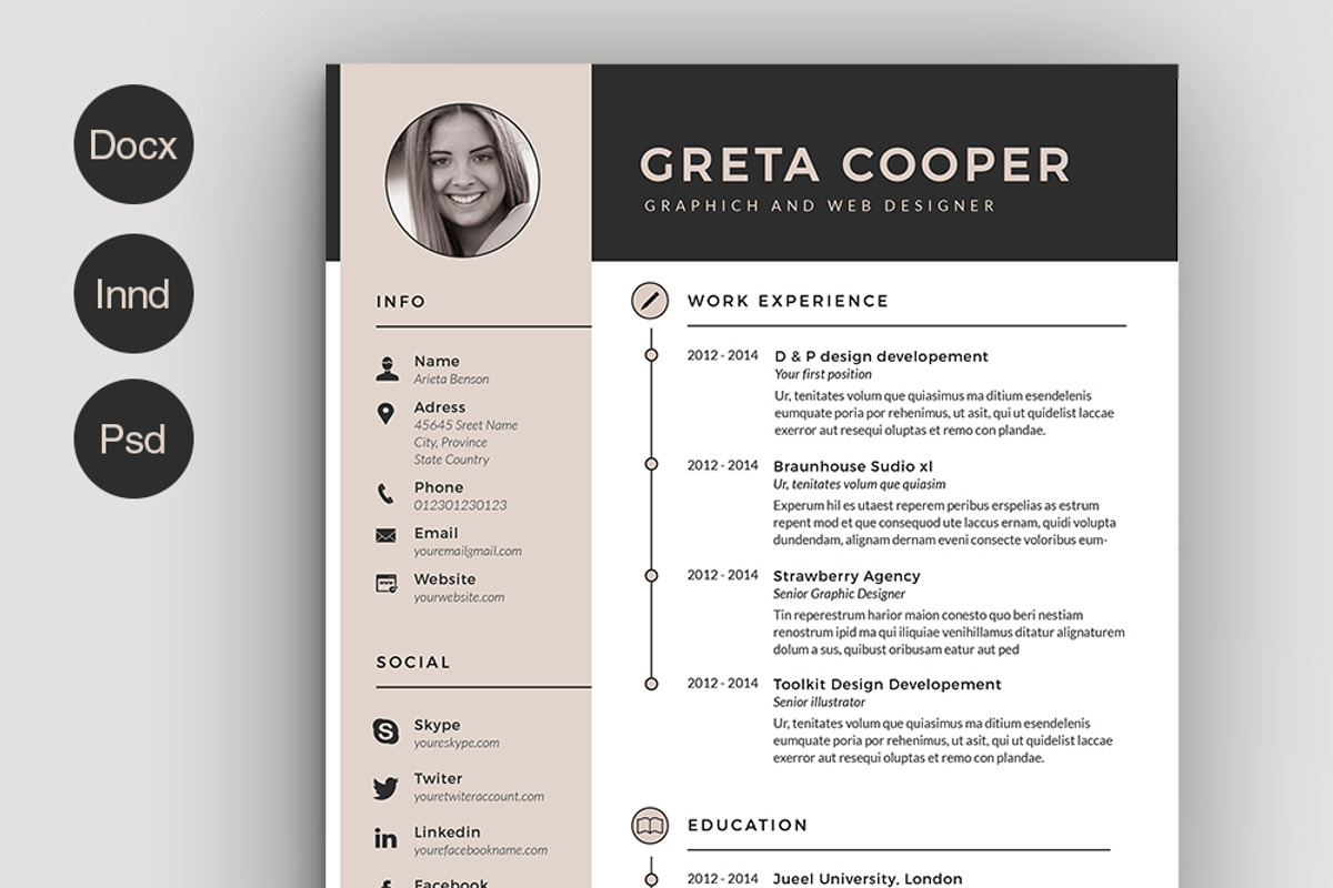 Clean Cv-Resume II, a Resume Template by Estartshop (Photo 1 of 4)