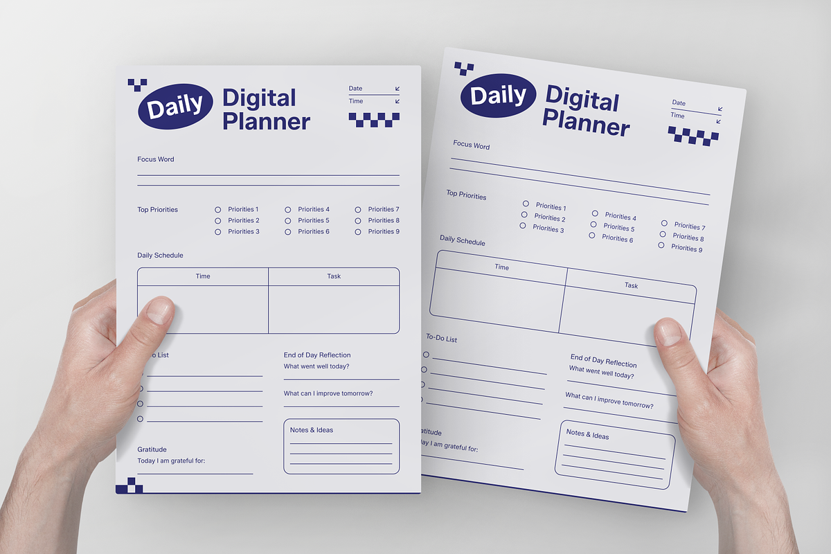 Daily Digital Planner, a Flyer Template by Annora Studio (Photo 4 of 6)