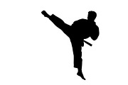 Dynamic martial arts kick silhouette, a Graphic by Amazin_art (Thumbnail 5 of 36)