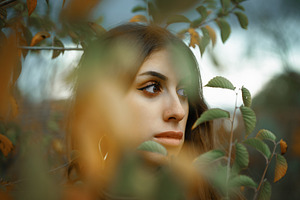 Female Portrait Among Autumn Leaves, a Person Photo by Perpis