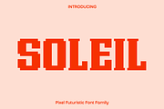 Soleil - Pixel Futuristic Family, a Sans Serif Font by Luna Shop (Thumbnail 1 of 9)