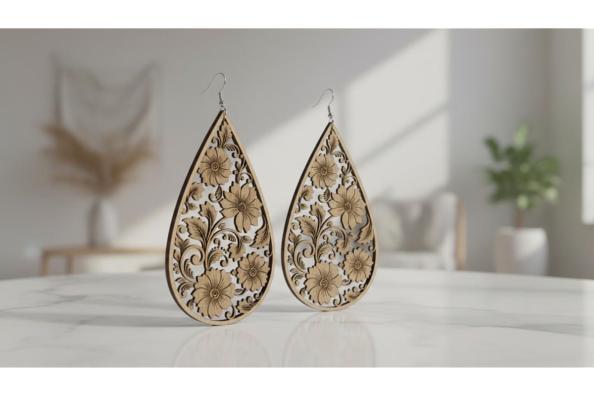 Flower Cut Earrings Pack, a Graphic by musafir_fashion (Photo 5 of 11)