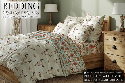 Bedding with Smart Objects, a Household Mockup by mock-ups