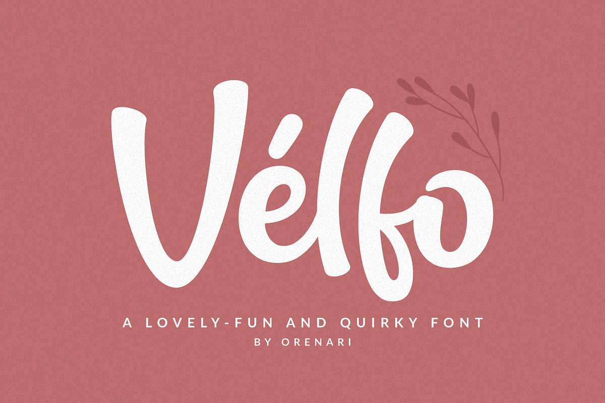 Velfo ~ lovely-fun and quirky font