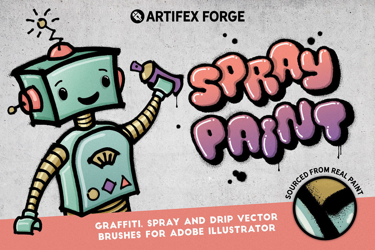 Spray Paint Brushes, a Brush Add-On by The Artifex Forge (Photo 1 of 9)