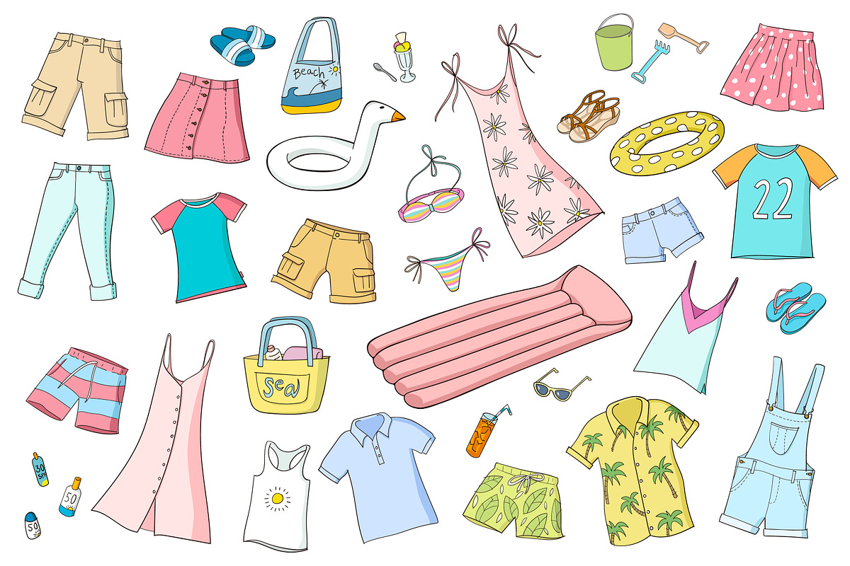Summertime illustration set, an Object Illustration by Illustrationsforteachers (Photo 2 of 3)