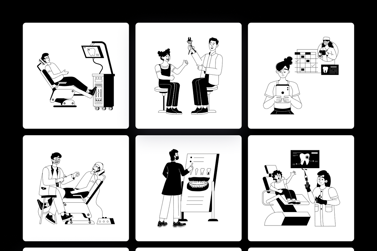 Animated Dentist Activities, a Person Illustration by Prosymbols (Photo 10 of 11)