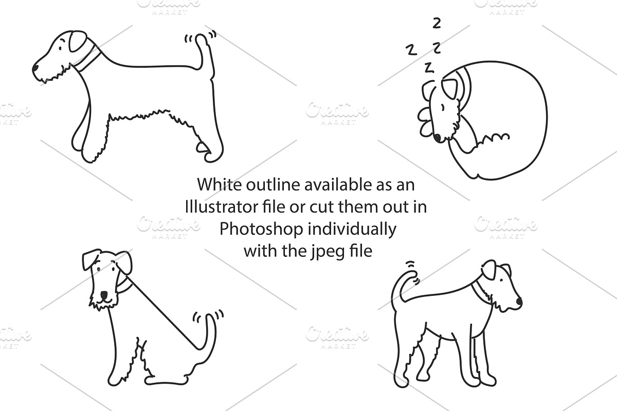 Cute doodle Fox Terriers, an Animal Illustration by Liz Pengilley Studio (Photo 2 of 4)