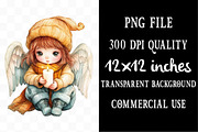Christmas Angels Clipart, an Illustration by Designking (Thumbnail 3 of 5)