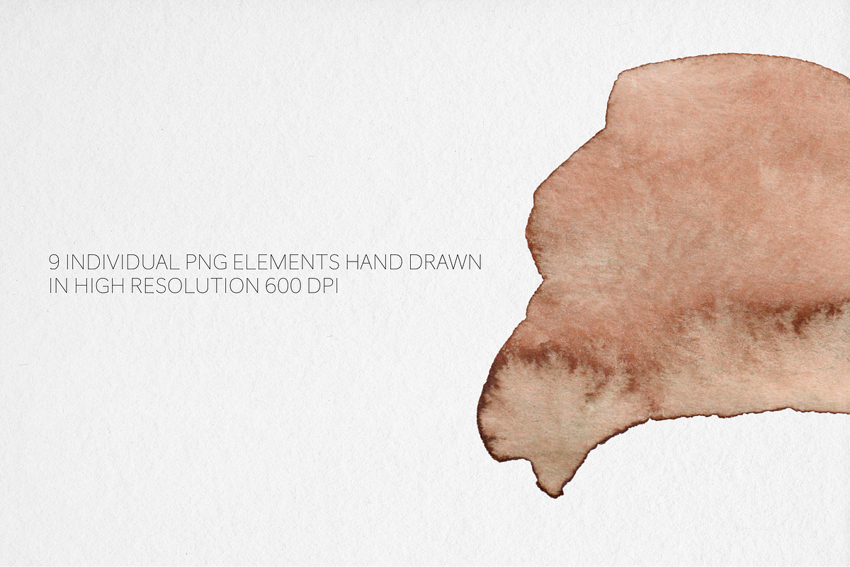 Watercolor Green Brown Stains, a Texture Graphic by MilanaDesignShop (Photo 4 of 4)