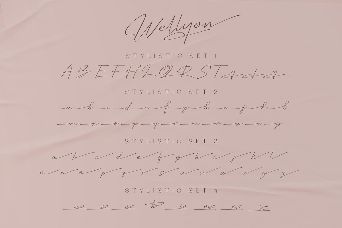 Wellyon Script signature, a Script Font by alit design (Photo 7 of 15)