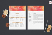 Watercolor Resume Template, a Resume Template by Emaholic Template (Thumbnail 3 of 4)