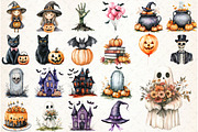 Cute Halloween Clipart Bundle, an Illustration by Libby Wishes (Thumbnail 2 of 6)