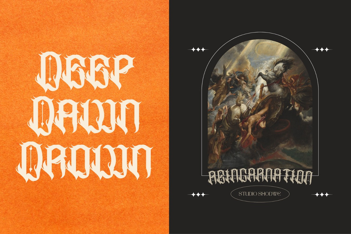 Heavinus - Classic Blackletter Font, a Blackletter Font by Dhabee (Photo 10 of 15)
