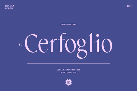 ED Cerfoglio - Classy Serif, a Serif Font by Emyself Design