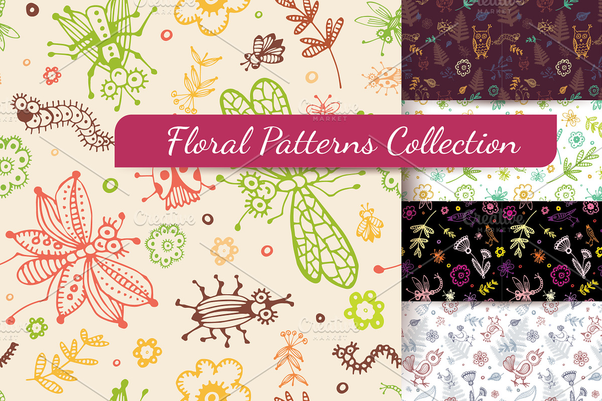 Fauna Artistic Symbols + Patterns, a Pattern Graphic by Janna Millionnaya (Photo 1 of 2)