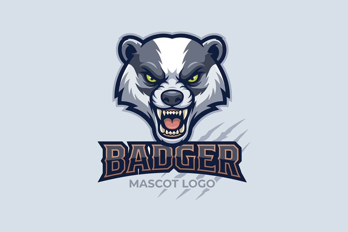 Badger Mascot Cartoon Logo, an Animal Illustration by Cekal_std (Photo 3 of 3)