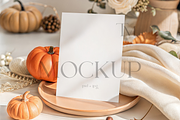 Autumn Wedding Invitation Mockup, an Advertising Mockup by TatiMockup (Thumbnail 1 of 4)
