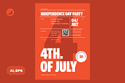 4th Of July Party Event Poster, a Flyer Template by Danil Polshin (Thumbnail 1 of 2)
