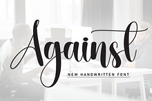 Against | Script Font
