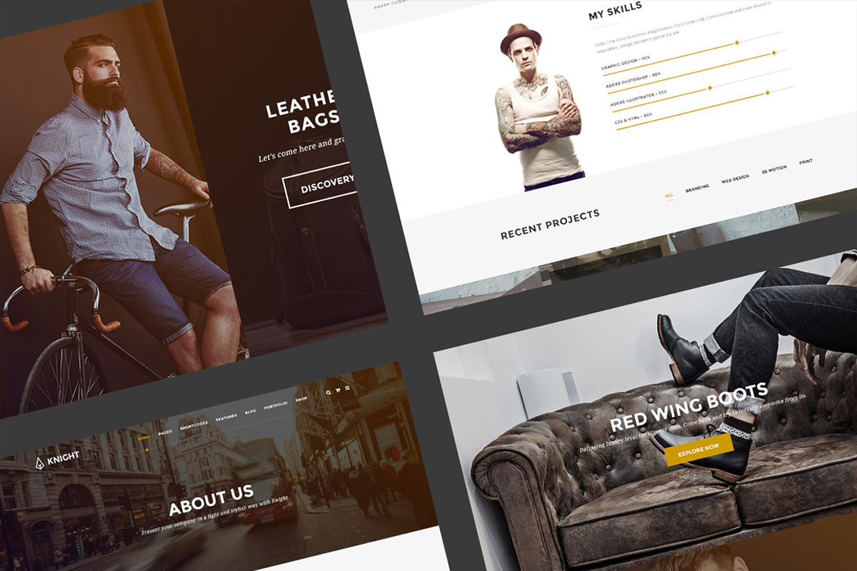 Knight - Corporate and Shop PSD, a Websites & App Template by Knighthemes (Photo 2 of 4)