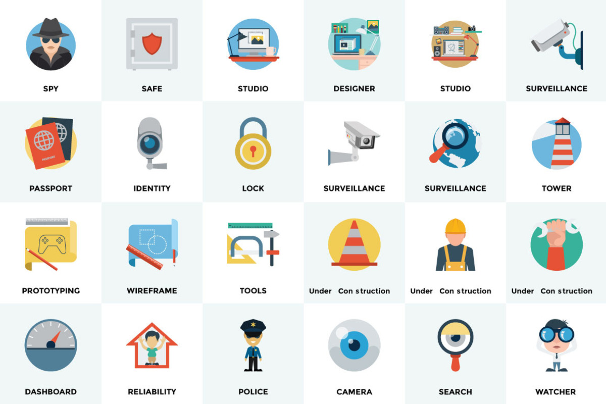 75+ Flat Vector Icons preview 4