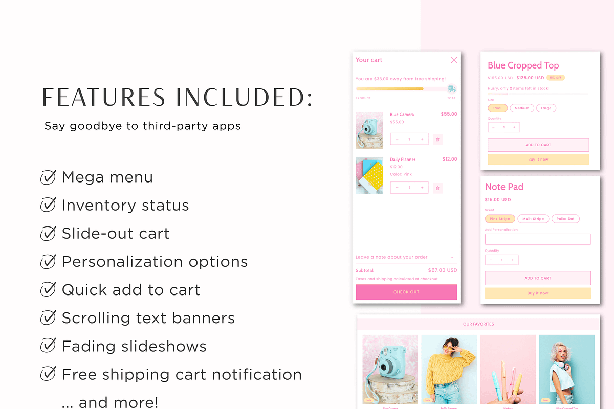 Bright Colorful Shopify Theme Retro, a Shopify Template by Macarons and Mimosas (Photo 3 of 10)