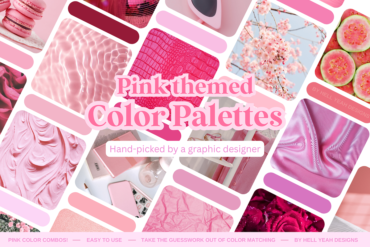 Pink Color Palettes Themes & Shades, a Palette Add-On by Hell Yeah Designs (Photo 5 of 10)