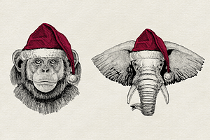 CHRISTMAS Animals Prints Collection