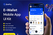 QraPay – E-Wallet Mobile App UI Kit, an UI Kit Template by DesignsLab (Thumbnail 1 of 9)