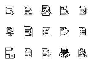 Certificate & Document Icons, a Templates & Theme by studiogstock