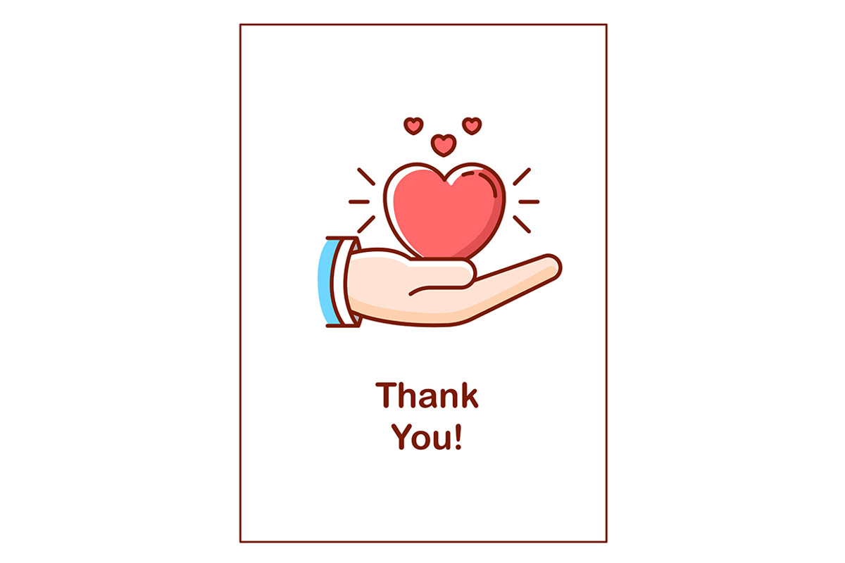 Thank you greeting card with icon, a Flyer Template by IMG Visuals