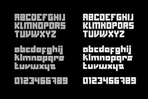 Box Geometric Display 4 Fonts