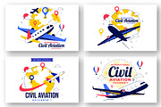 10 International Civil Aviation Day, a Transportation Illustration by denayunebgt (Thumbnail 2 of 4)