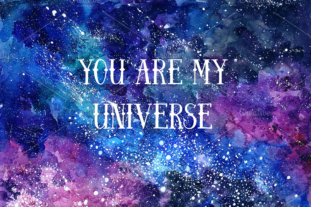 Watercolor Universe illustrations, a Texture Illustration by Librebird (Photo 4 of 4)