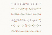 Floral borders set, a Decorative Illustration by Blue Ink Studio (Thumbnail 3 of 3)
