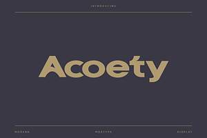 Acoety - Modern Display Typeface