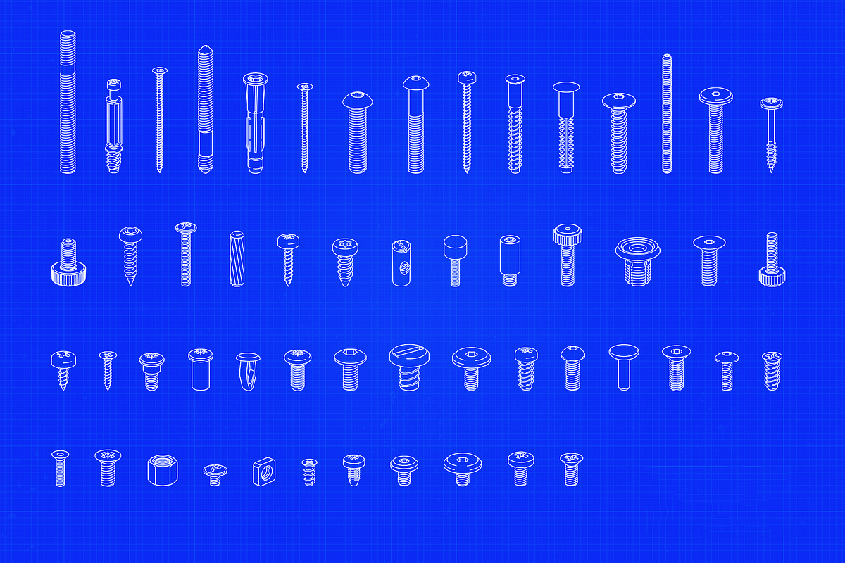 200 Parts + Assembly Vector Graphics, an Object Graphic by Fivehead Studio (Photo 3 of 8)