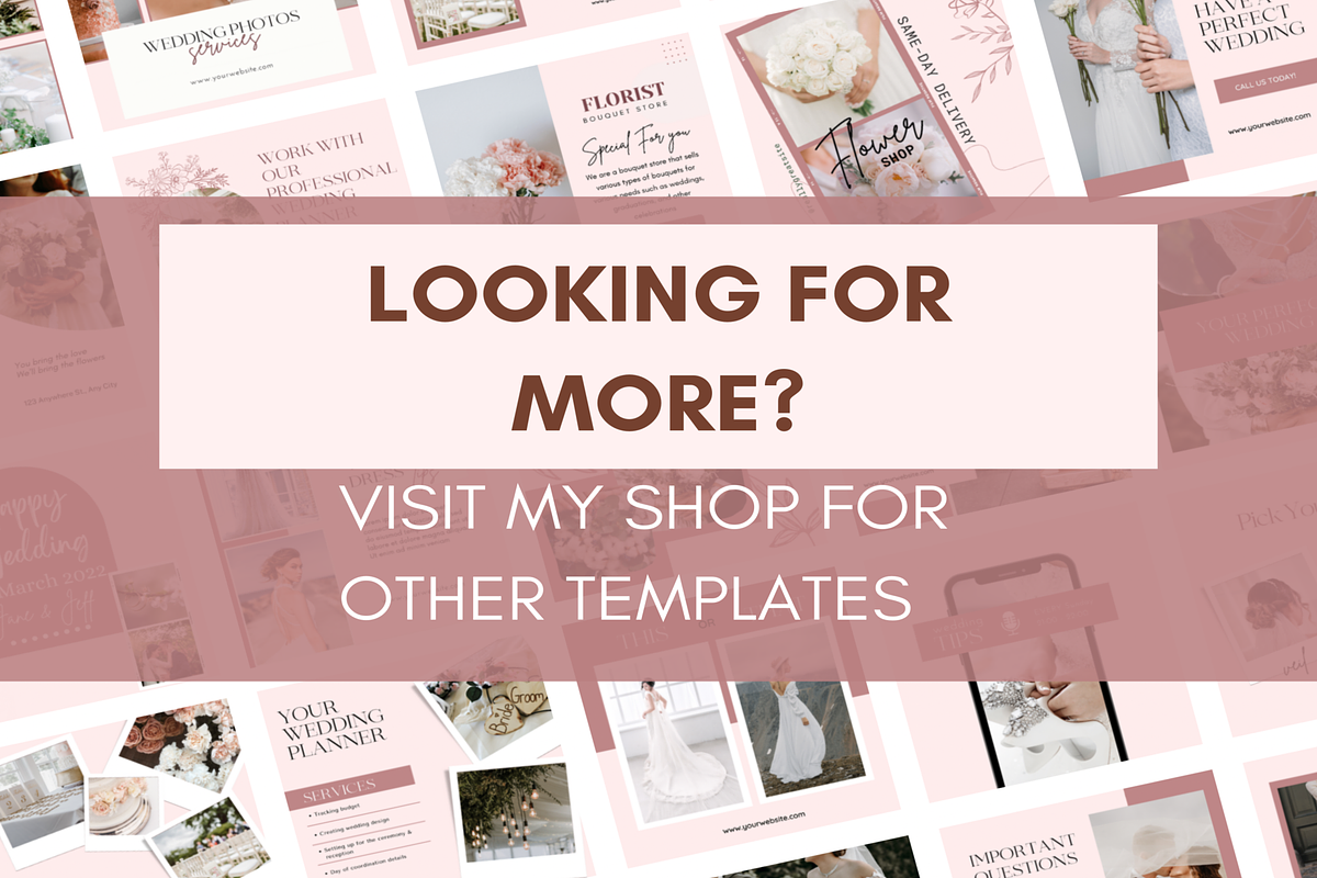 Wedding/Florist Instagram Templates, a Social Media Template by LushBury (Photo 9 of 9)