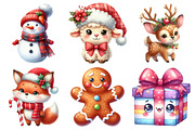 Cute Cartoon Christmas Clipart, an Illustration by Daily.Designs (Thumbnail 2 of 4)