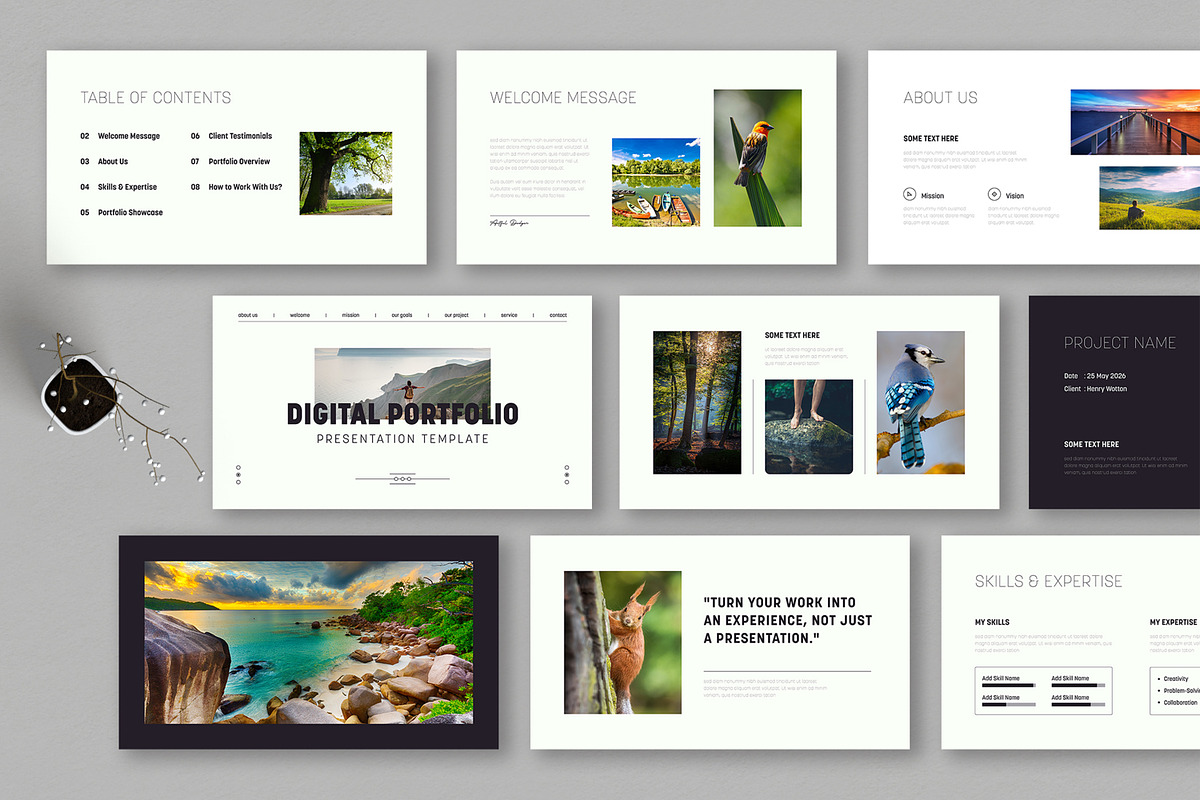 Digital Portfolio Presentation, a Presentation Template by MightyDesign (Photo 1 of 8)