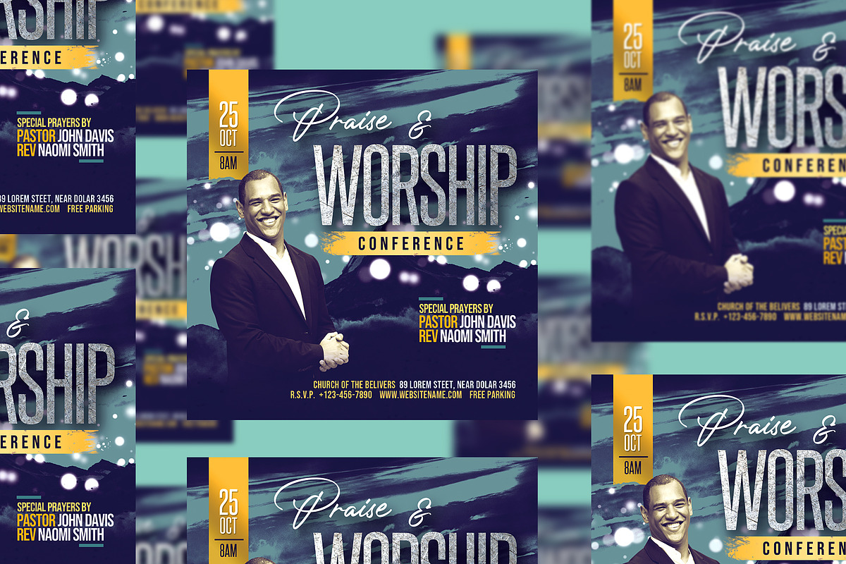 Church Conference Flyer Template, a Flyer Template by Satgur Graphic Design (Photo 5 of 5)