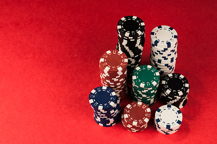 Gambling chips of green table preview 6