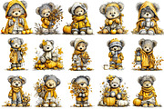 Autumn Teddy Bear Clipart Set, an Illustration by OK Design (Thumbnail 3 of 6)