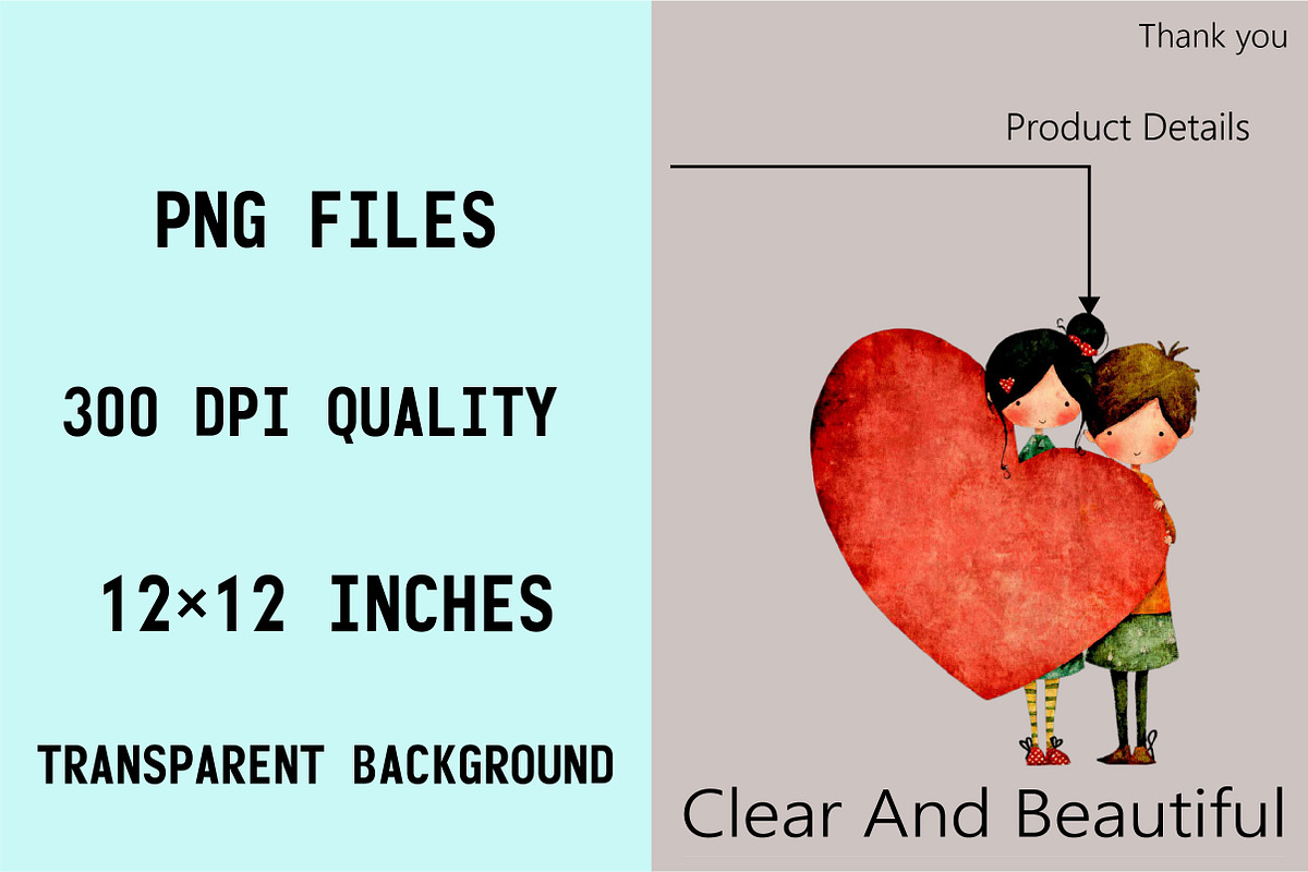 Valentine Cute Couple Clipart Bundle, an Illustration by SVGArt (Photo 4 of 8)